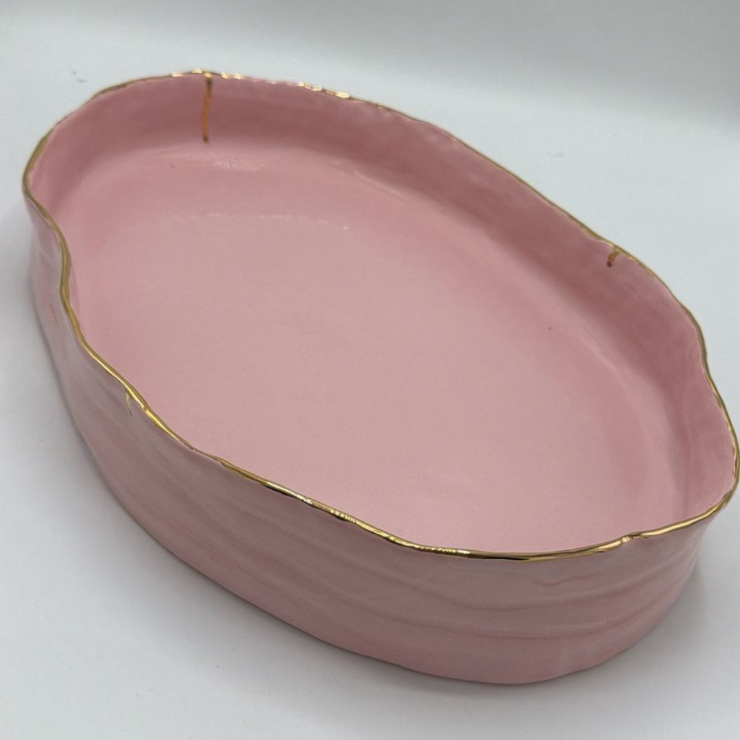 "Ribbed" Oval Serving Dish