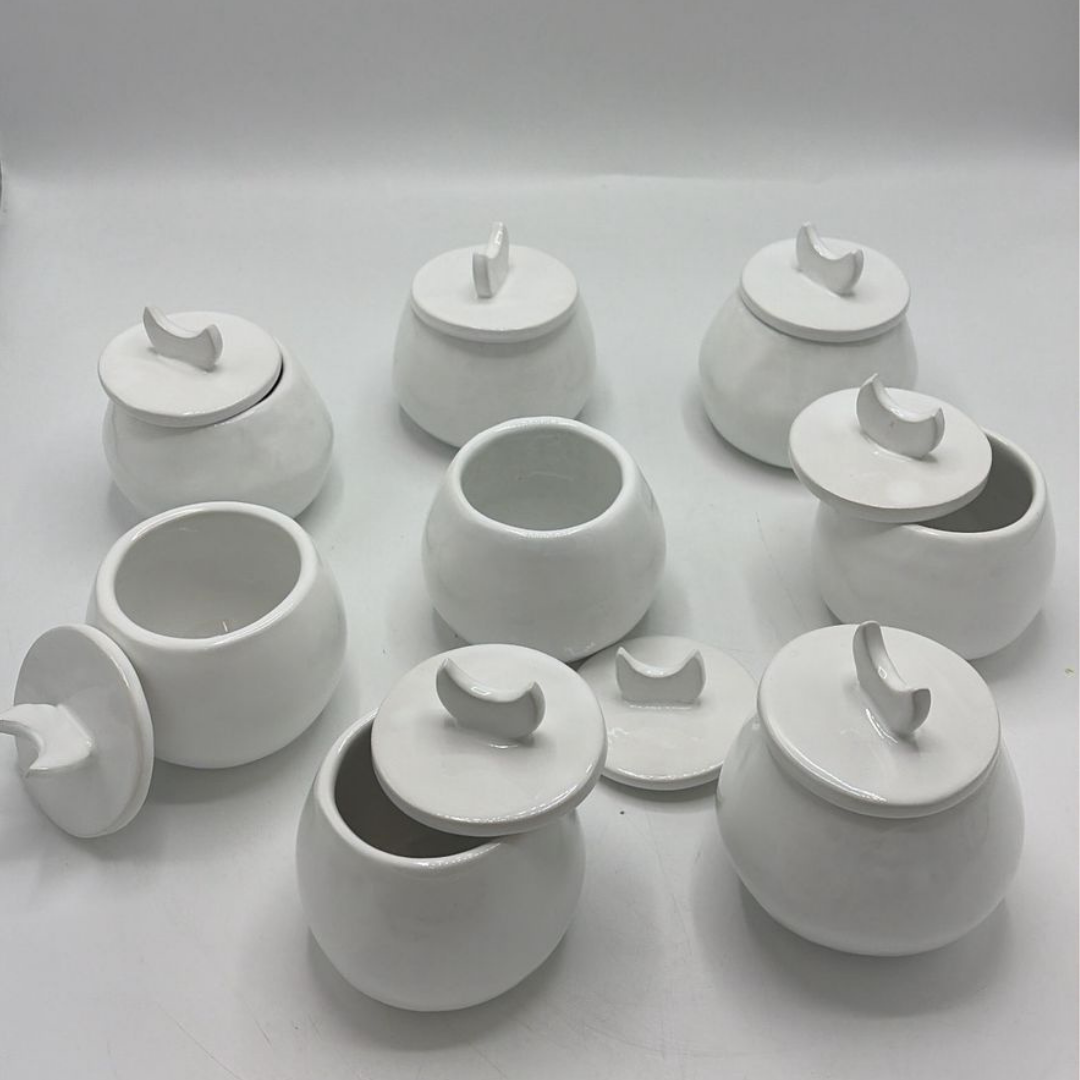 Ceramic Jar with Moon Lid