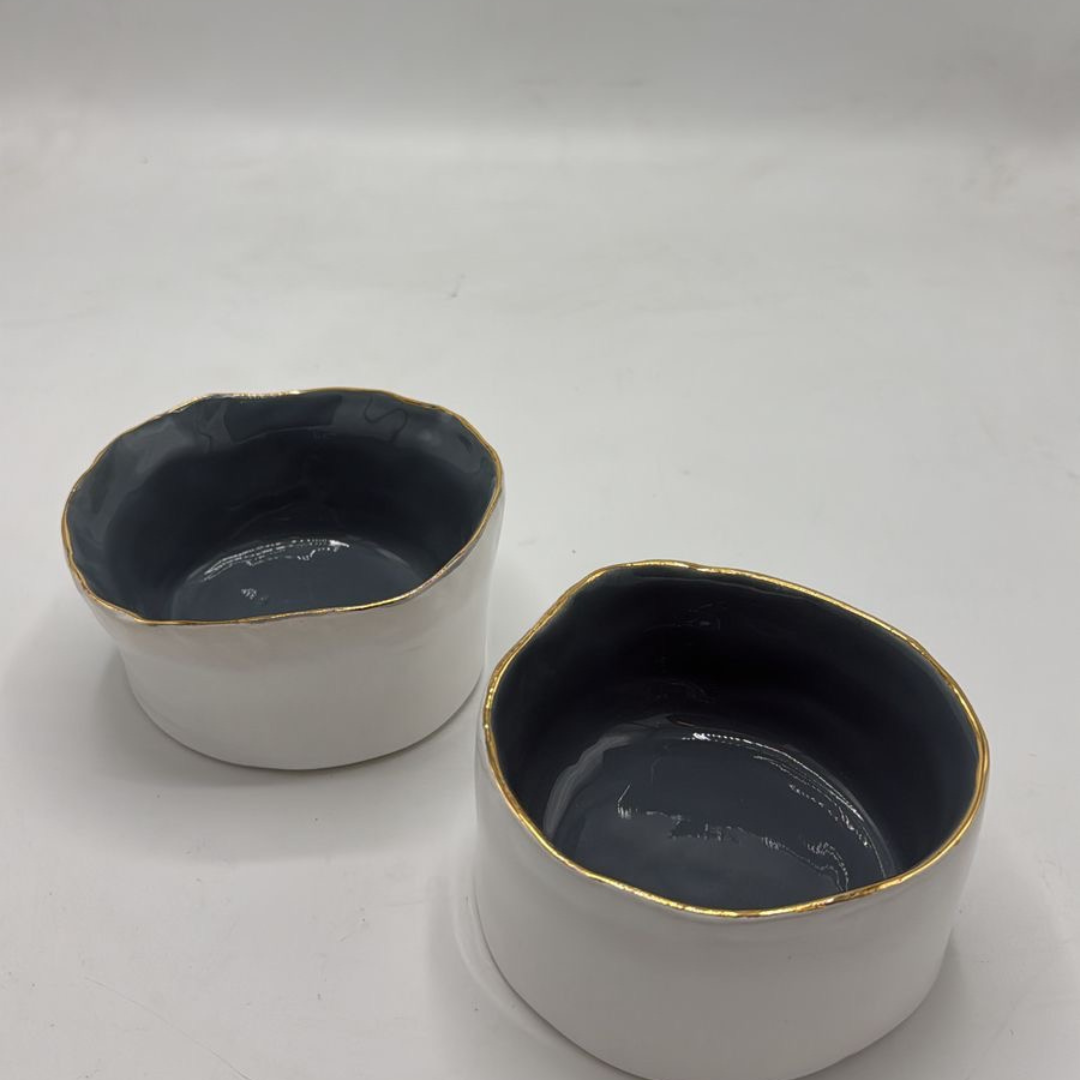 Ceramic Colored Nut Bowls - set of 2