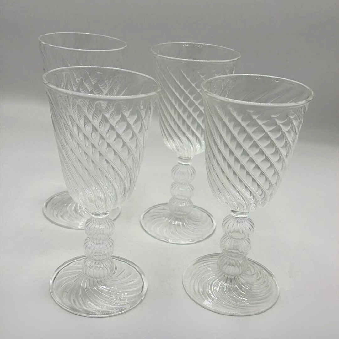 "Twist" Long Glass Goblets
