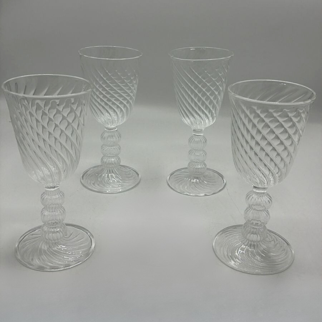 "Twist" Long Glass Goblets