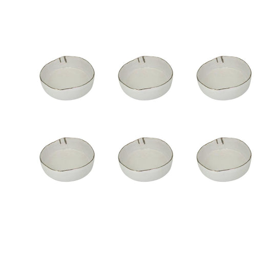 "Organic Waves" Silver Bowls - set of 6