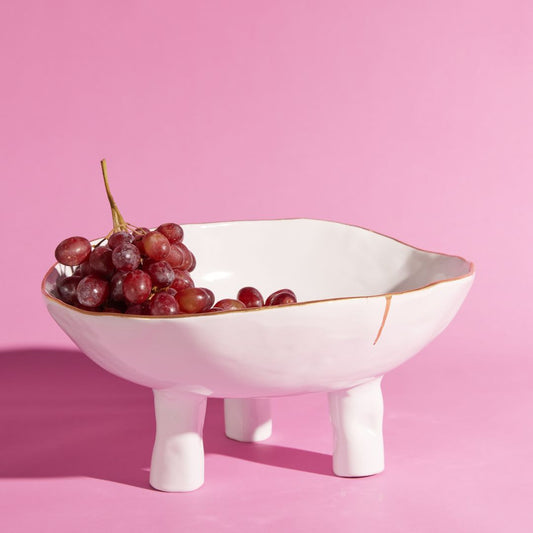 "Organic Edges" Elevated Oval Serving Dish