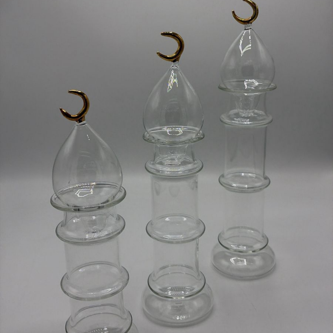 “Minaret” Glass with Moon Lid