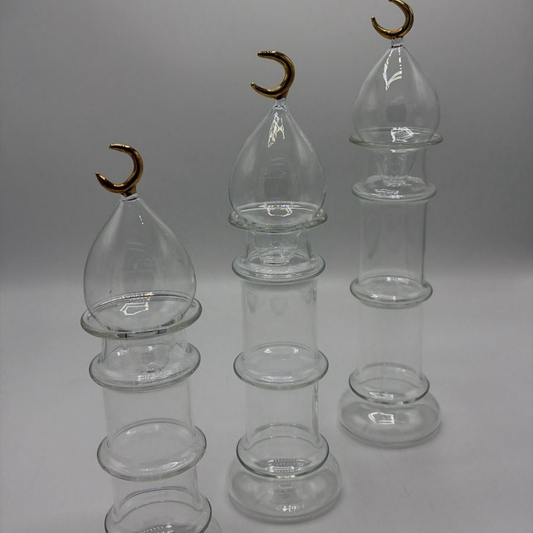 “Minaret” Glass with Moon Lid