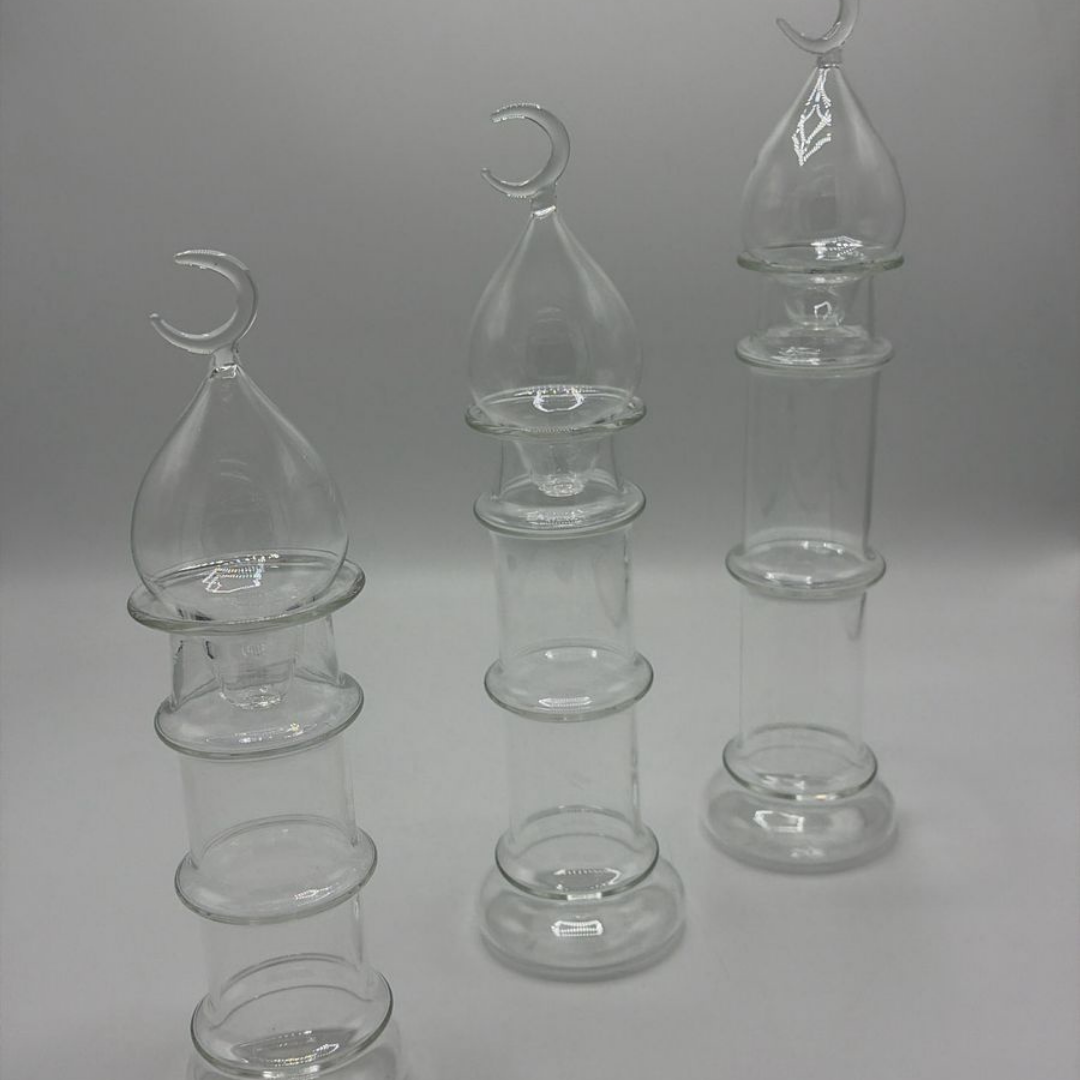“Minaret” Glass with Moon Lid
