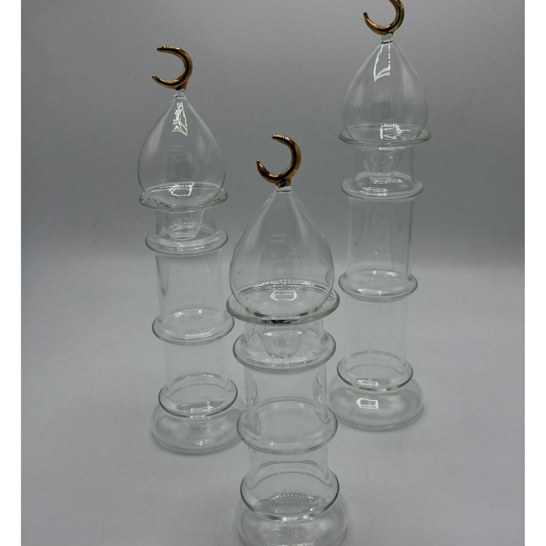 “Minaret” Glass with Moon Lid