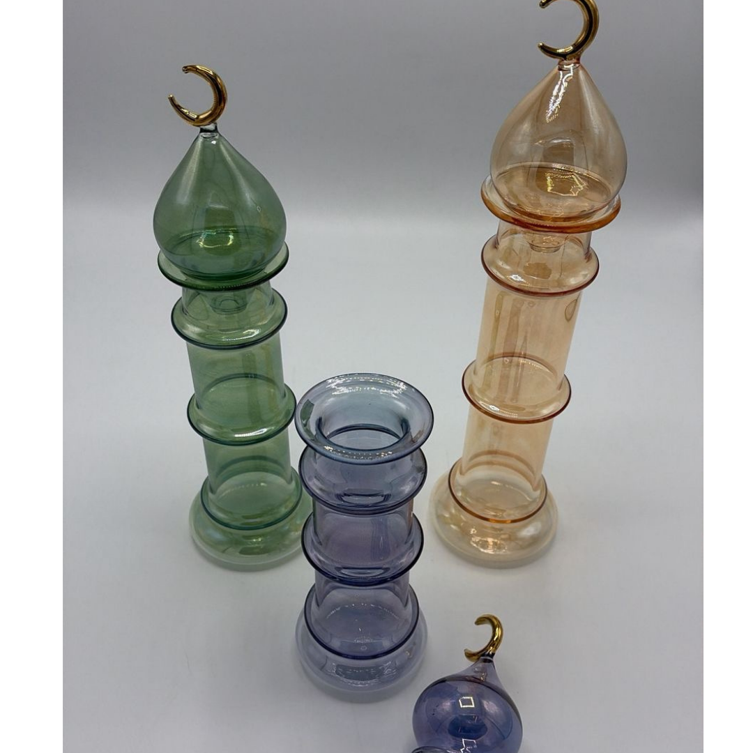 “Minaret” Glass with Moon Lid