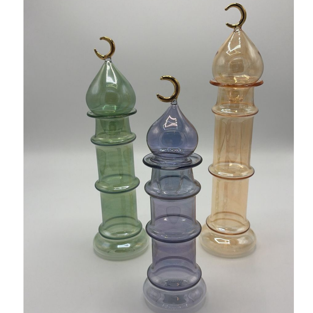 “Minaret” Glass with Moon Lid