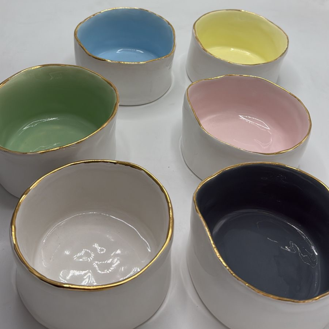 Ceramic Colored Nut Bowls - set of 2